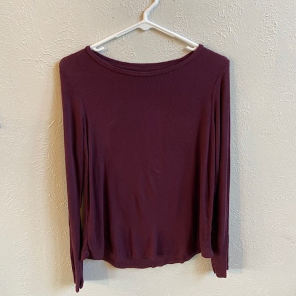Long Sleeve Dark Purple Shirt